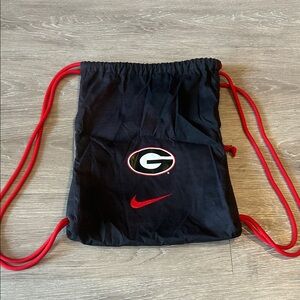 Nike Georgia Bulldogs drawstring bag backpack , black and red UGA